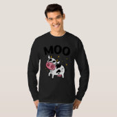 Moo Graphic Agriculture Agriculteur Farmer Tractor T-shirt (Voorkant volledig)