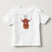 Moo Highland Koe Kinder Shirts (Voorkant)