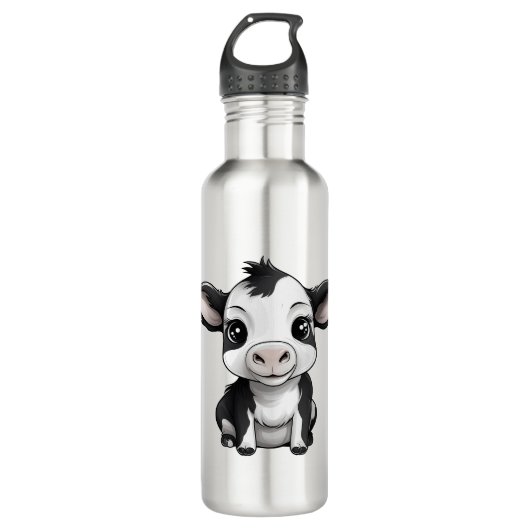 🚰 "Moo-hydraat" Roestvrij stalen waterfles Waterfles (Voorkant)