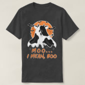 Moo I Mean Boo Halloween Kinder Costume Boo Ghost  T-shirt (Design voorkant)