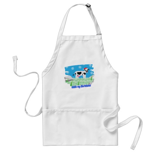 Moo-ïg Kerstmis Standaard Schort (Voorkant)