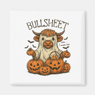 Moo... Ik bedoel Boo Bullsheet Koe Ghost Halloween Magneet
