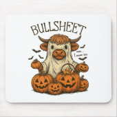 Moo... Ik bedoel Boo Bullsheet Koe Ghost Halloween Muismat (Voorkant)