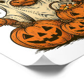 Moo... Ik bedoel Boo Bullsheet Koe Ghost Halloween Poster (Hoek)