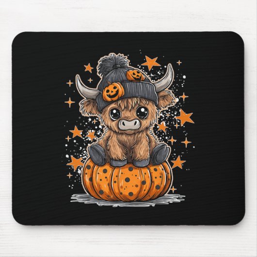 Moo Ik bedoel Boo Grappige Herfst Pompoen Koe Hall Muismat (Voorkant)