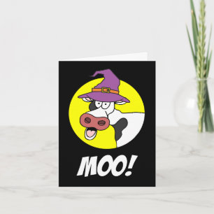 Moo ik bedoel Boo Halloween Koeien Vakantiekaart Feestdagen Kaart