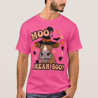 Moo Ik bedoel boo schattige Halloween koe westerne T-shirt