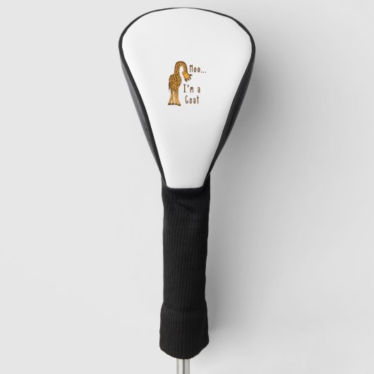 Moo Ik ben een geit Giraffe Boerderij dier Golfheadcover (Voorkant)