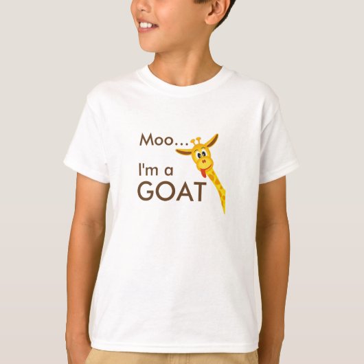 Moo... Ik ben een geit... Giraffe T-shirt (Voorkant)