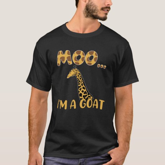 Moo Ik Ben Een Geiten Giraffe Geiten Meisjes Boerd T-shirt (Voorkant)
