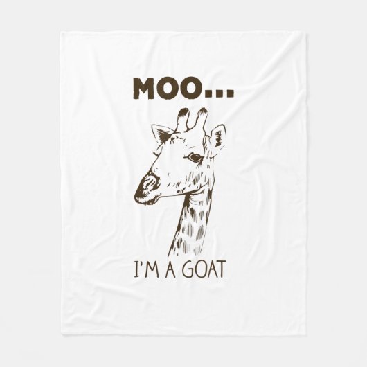 Moo ik ben een Goat Funny Graphic Giraffe  Fleece Deken (Voorkant)