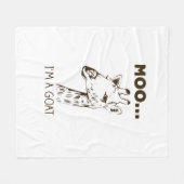 Moo ik ben een Goat Funny Graphic Giraffe  Fleece Deken (Voorkant (Horizontaal))