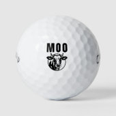 Moo Ik ben een Koe Grappig Boerderij Golfballen (Voorkant)