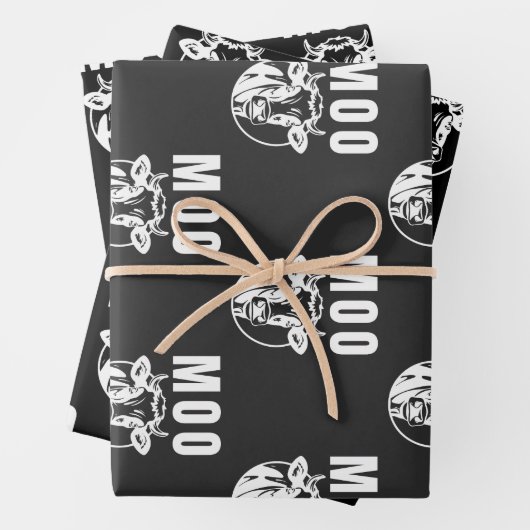 Moo Ik ben een Koe Grappig Boerderij Inpakpapier Vel (In situ)