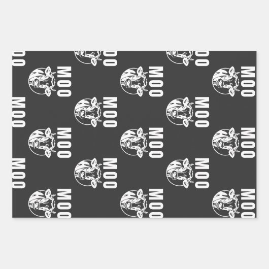 Moo Ik ben een Koe Grappig Boerderij Inpakpapier Vel (Voorkant)