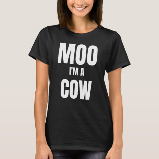 Moo Ik Ben Een Koe T-shirt (Voorkant)