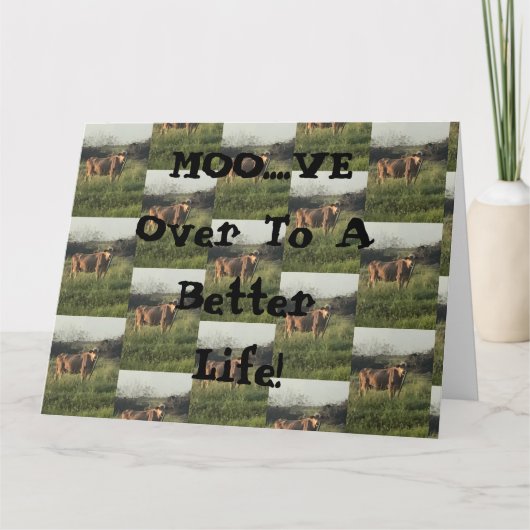 Moo...Ik ben er. Kaart (Voorkant)