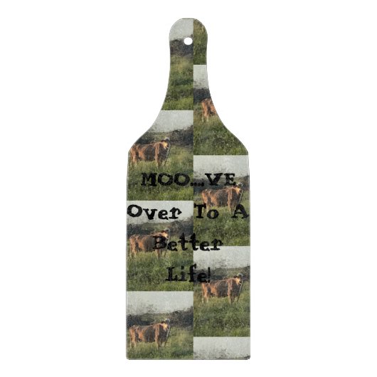 Moo...Ik ben er. Snijplank (Voorkant)