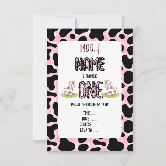 Moo, ik draai er een kaart (Voorkant)