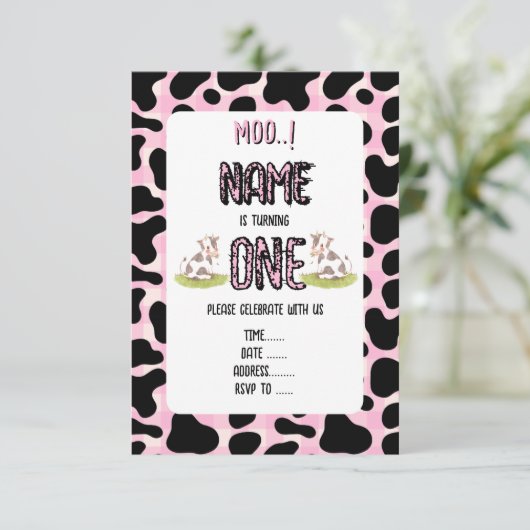 Moo, ik draai er een kaart (Staand voorkant)