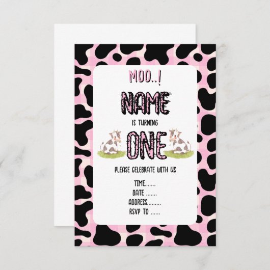 Moo, ik draai er een kaart (Voorkant / Achterkant)