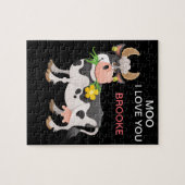 "MOO", IK HOU VAN JE KAN JE PERSONALISEREN. LEGPUZZEL (Horizontaal)