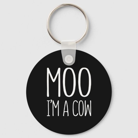 Moo Im A Cow Gift Sleutelhanger (Voorkant)