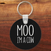 Moo Im A Cow Gift Sleutelhanger (Voorkant)