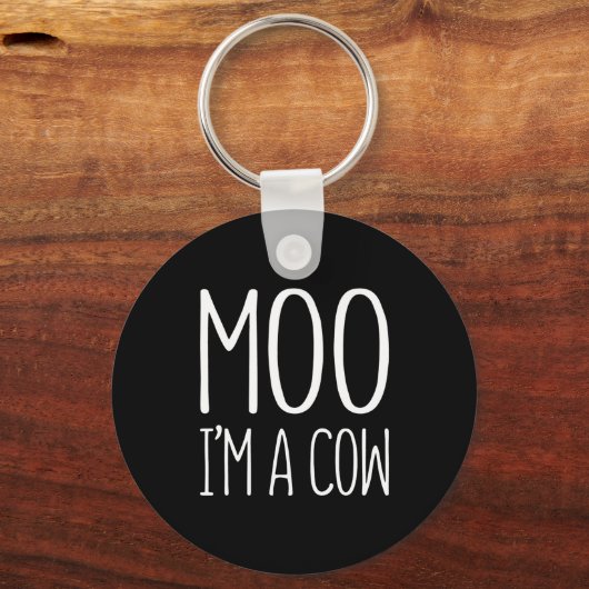 Moo Im A Cow Gift Sleutelhanger (Voorkant)