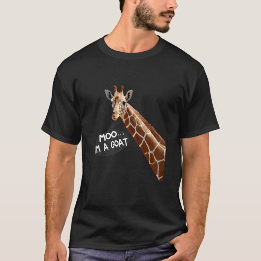 Moo I'm A Goat Giraffe mannen kinderen die van Gi T-shirt (Voorkant)