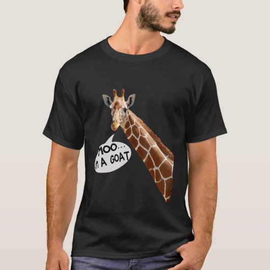 Moo I'm A Goat Giraffe mannen kinderen die van Gi T-shirt (Voorkant)