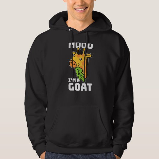 Moo Im Een Geit Giraffe 1 Hoodie (Voorkant)