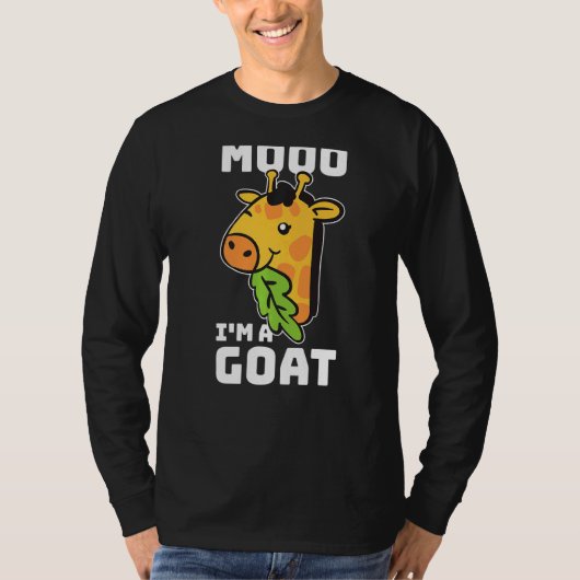 Moo Im Een Geit Giraffe 1 T-shirt (Voorkant)