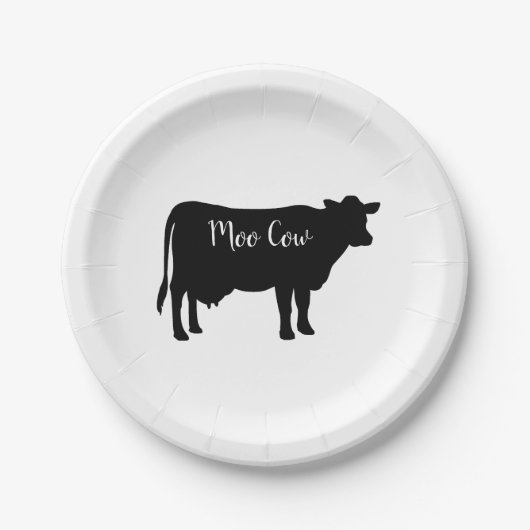 Moo Koe Barnyard Party Papieren servetten Papieren Bordje (Voorkant)