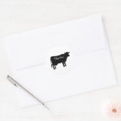 Moo Koe Barnyard Party Papieren servetten Ronde Sticker (Envelop)