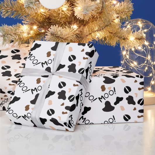 Moo Koe - Birthday-verpakkingspapier afdrukken Cadeaupapier (Feestdagen)