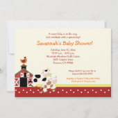 Moo Koe Boerderij Barnyard Baby Shower Invitaties  Kaart (Voorkant)