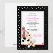 Moo Koe Boerderij Barnyard Baby Shower Invitaties  Kaart (Voorkant / Achterkant)