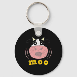 Moo Koe Funny Farm Animals Boer Kalf Heifer Milk Sleutelhanger