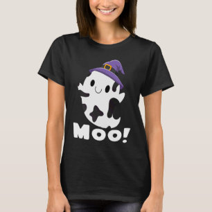 Moo Koe Ghost Halloween vrouwen meisjes jongens T-shirt