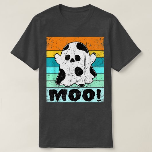 Moo Koe print voor mannen Kinder halloween kleren T-shirt (Design voorkant)