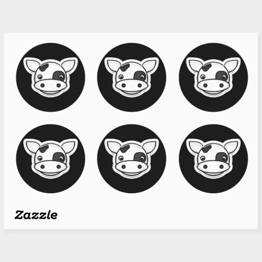 Moo Koe Ronde Sticker (Vel)