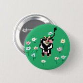 Moo-Koe - souvenir als we het boerderij bezoeken Ronde Button 5,7 Cm (Voorkant /achterkant)
