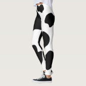 Moo Koe Spots Afdrukken Zwart-wit Leggings (Links)