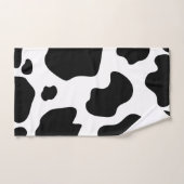 Moo Koe Spots Afdrukken Zwart-wit Robuust Boerderi Bad Handdoek (Handdoek)