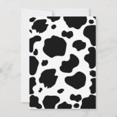 Moo Koe Spots Print Black & White Birthday Party Kaart (Achterkant)