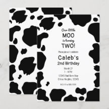 Moo Koe Spots Print Black & White Birthday Party