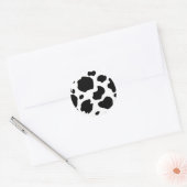 Moo Koe Spots Print Black & White Birthday Party Ronde Sticker (Envelop)