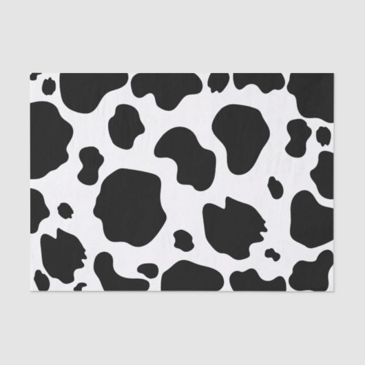 Moo Koe Spots Print Black & White Birthday Party Tissuepapier (Voorkant)