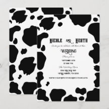 Moo Koe Spots Print Zwart & Wit Country Wedding